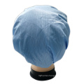 Unisex Polyester Dust Free Stripe ESD Anti-static Safety Peaked Cap for Cleanroom